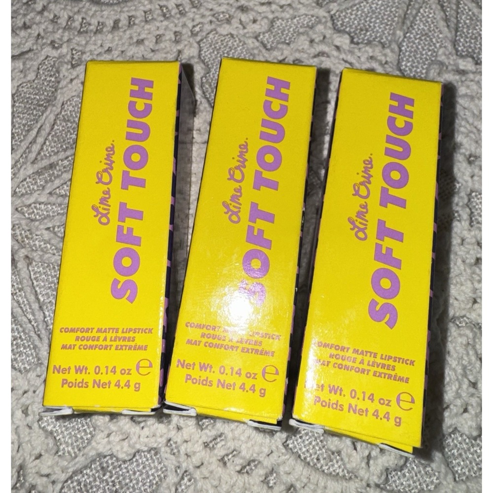 Lime Crime Punked Up Peach Soft Touch Lipstick .14oz Discontinued NEW Lot of 3
